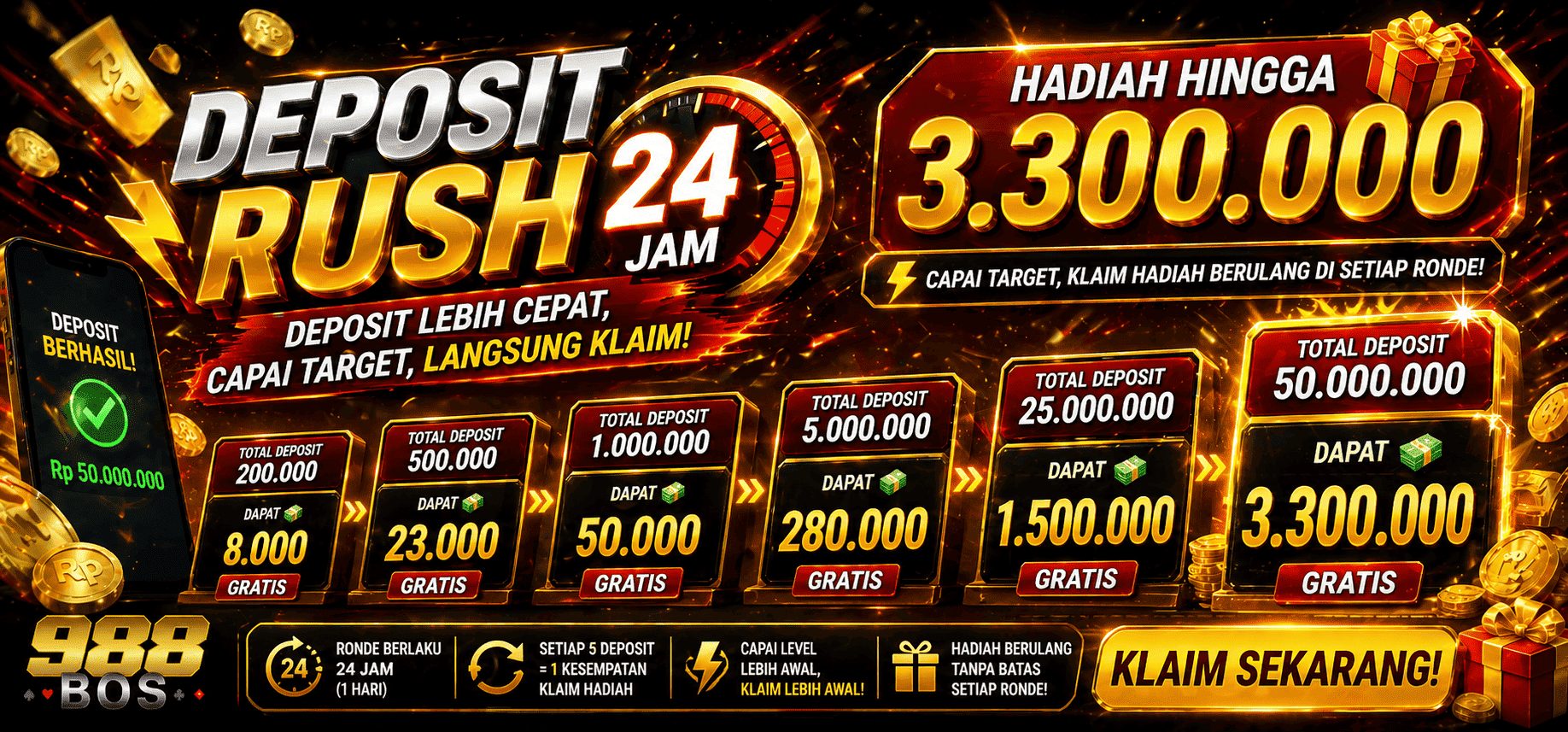 Deposit Rush 24 Jam